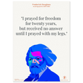 Affiche murale Routes de Frederick Douglass en version crème