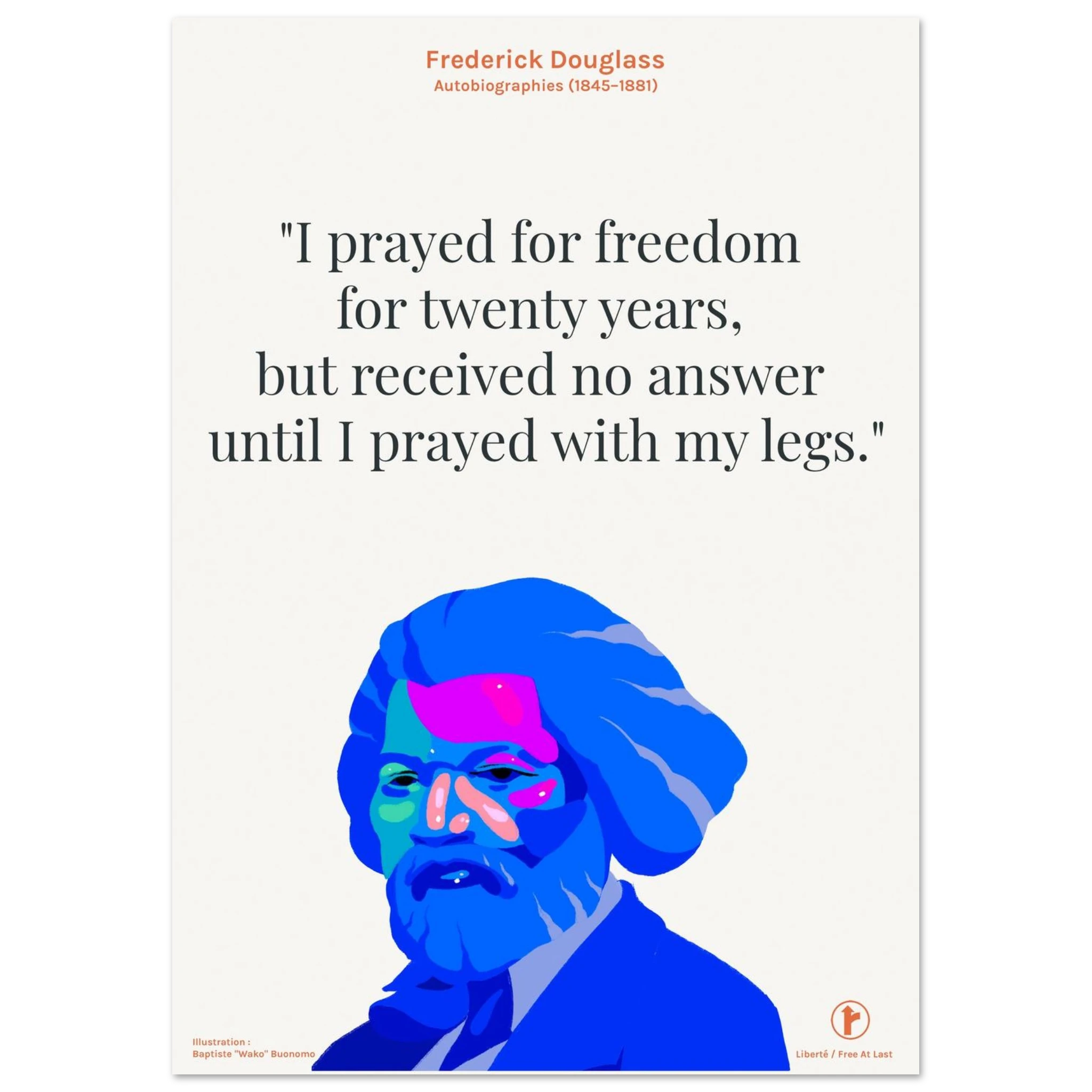 Affiche murale Routes de Frederick Douglass en version crème