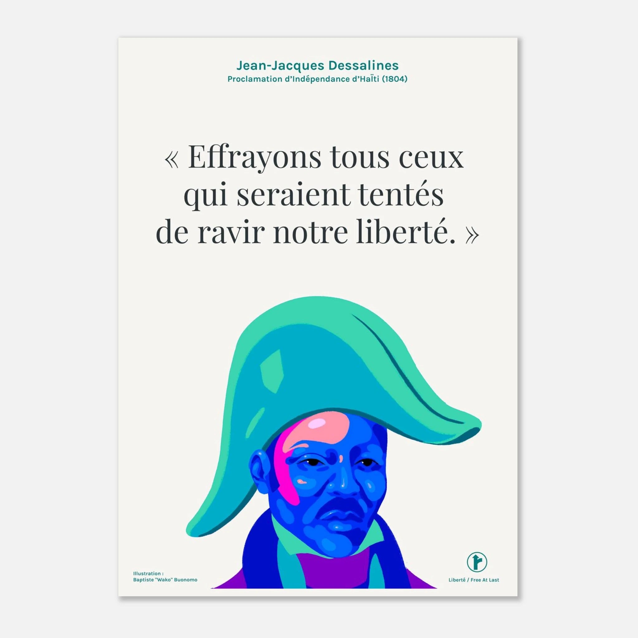 Affiche murale Routes de Jean-Jacques Dessalines en version crème