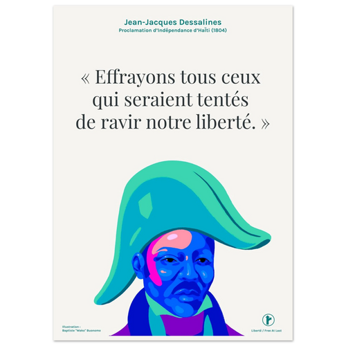 Affiche murale Routes de Jean-Jacques Dessalines en version crème