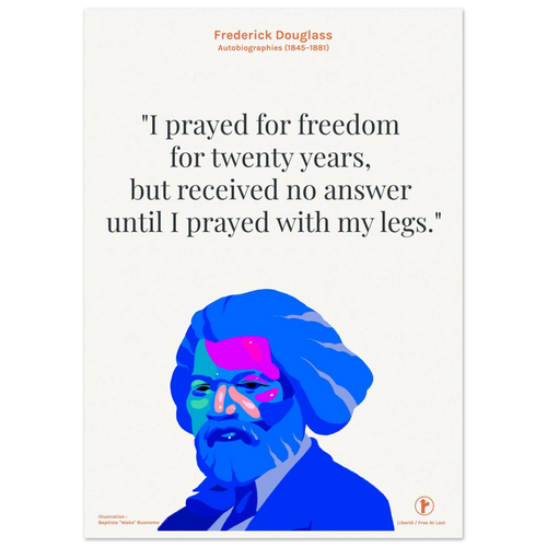 Affiche murale Routes de Frederick Douglass en version crème